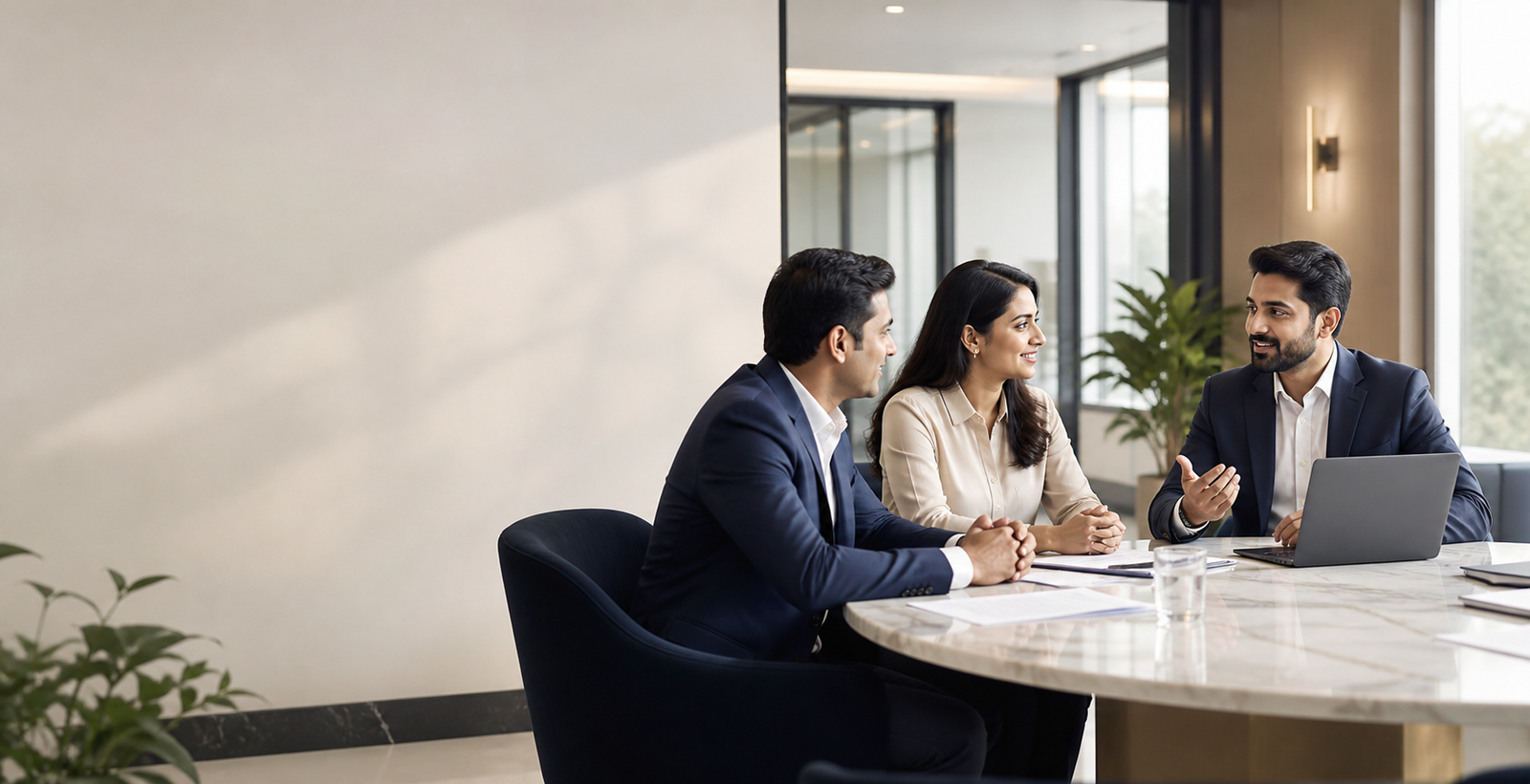 HR professionals discussing a business strategy